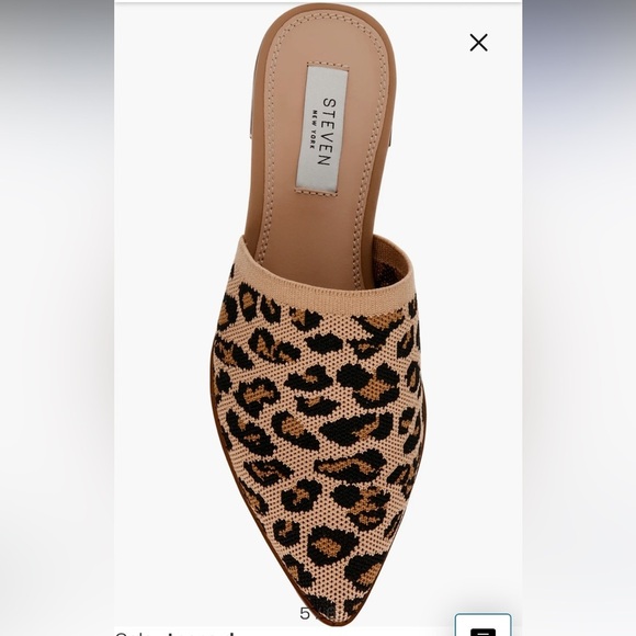 Steven By Steve Madden NY Valdez Knit Leopard Mule/Flat/Slip-On NWT SZ 6… - Picture 3 of 9